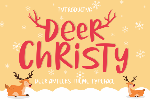 Deer Christy: A Festive Display Font for Christmas-Themed Designs