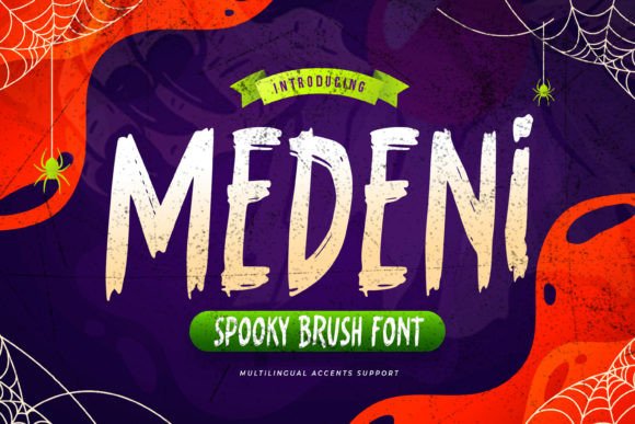 Medeni: A Spooky Brush Display Font for Unique Creative Expression