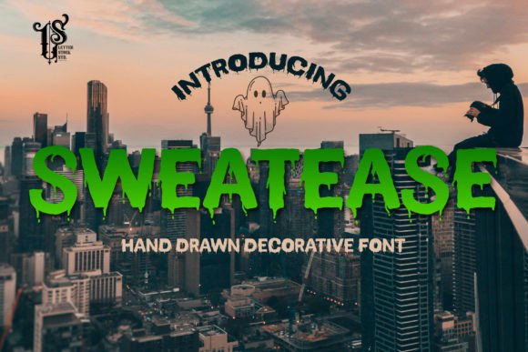 Sweatease: A Spooky Display Font for Halloween and Horror Designs